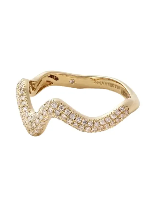 Wave 18-karat Gold Diamond Ring Wave 18-karat Gold Diamond Ring