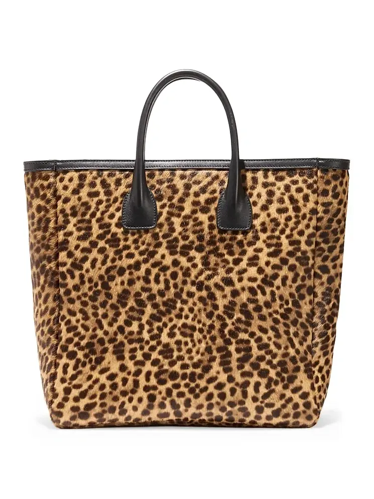 Nili Lotan Women's Freddie Leopard-Print Calf Hair Tote Bag