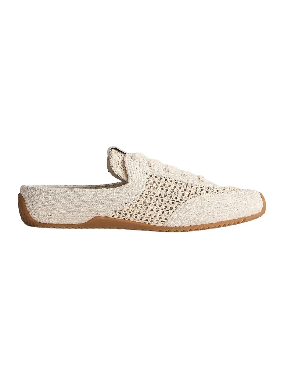 rag & bone Women's Retro Runner Raffia Sneaker Mules
