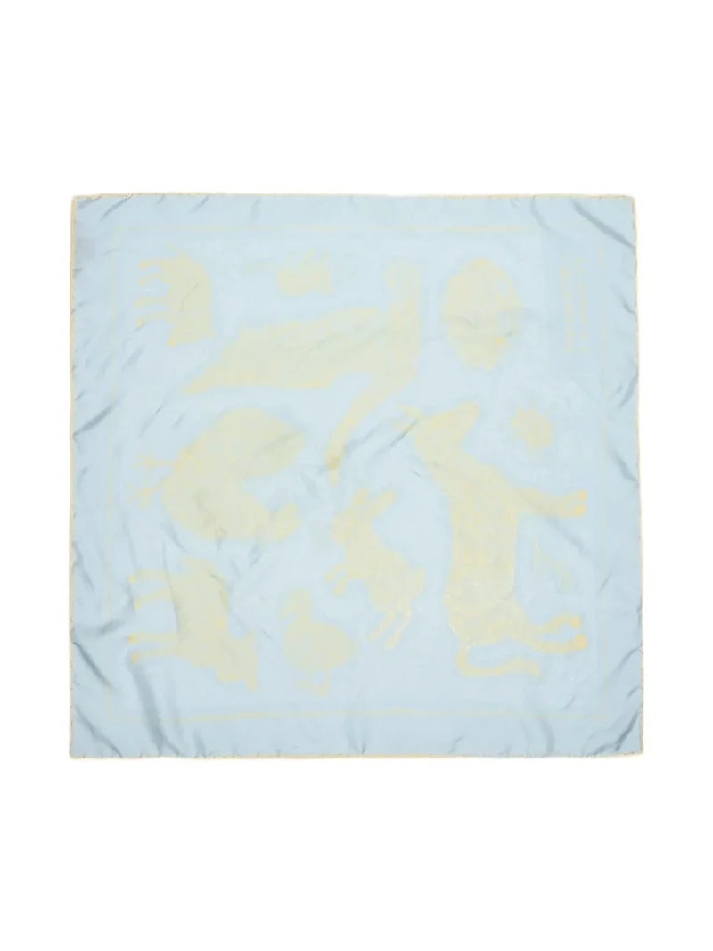 Jacquemus Men's Animal Motif Silk Scarf