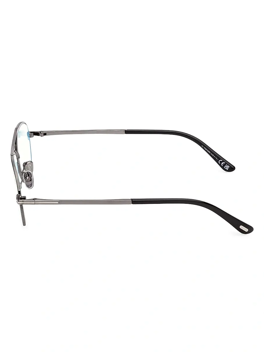 Tom Ford Women's 56MM Blue Block Aviator Glasses | Thumbnail 3