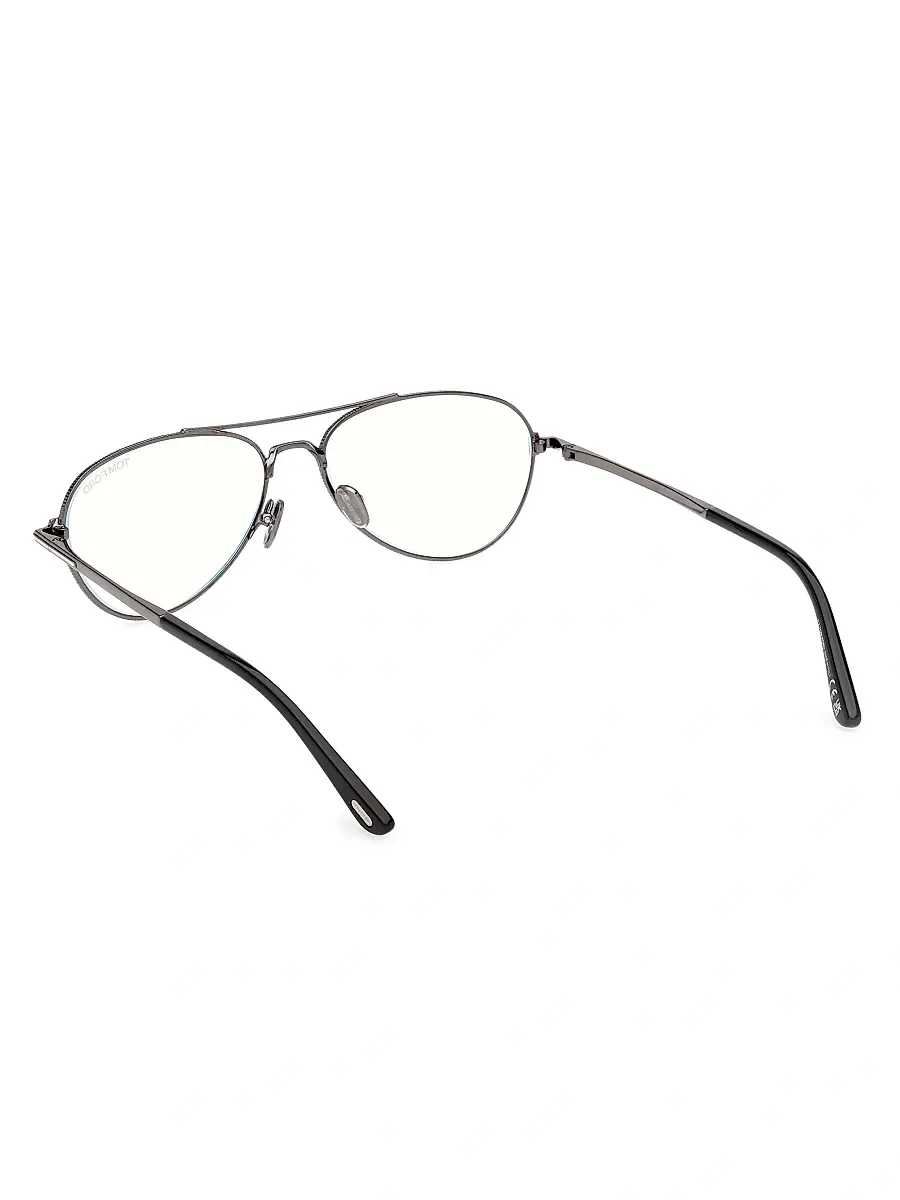Tom Ford Women's 56MM Blue Block Aviator Glasses | Thumbnail 4