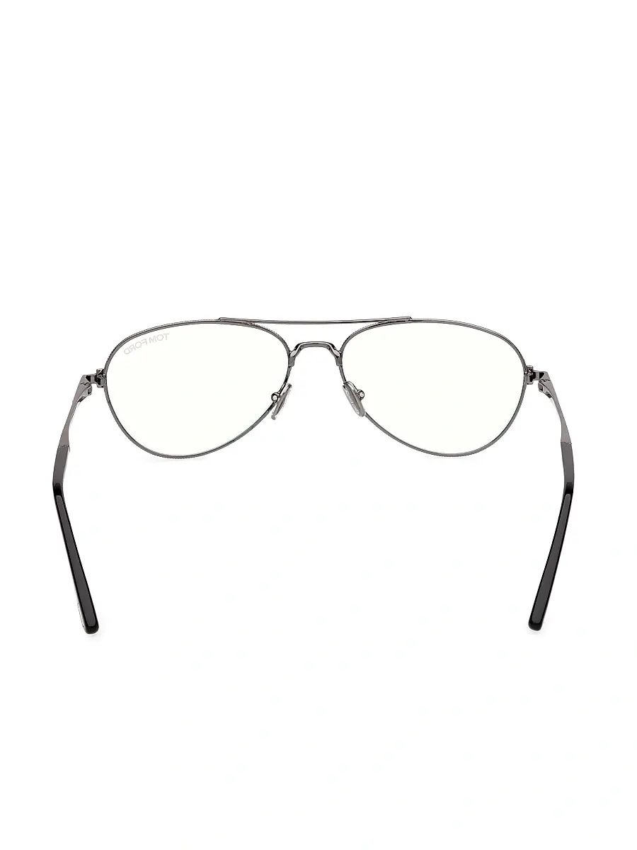 Tom Ford Women's 56MM Blue Block Aviator Glasses | Thumbnail 5
