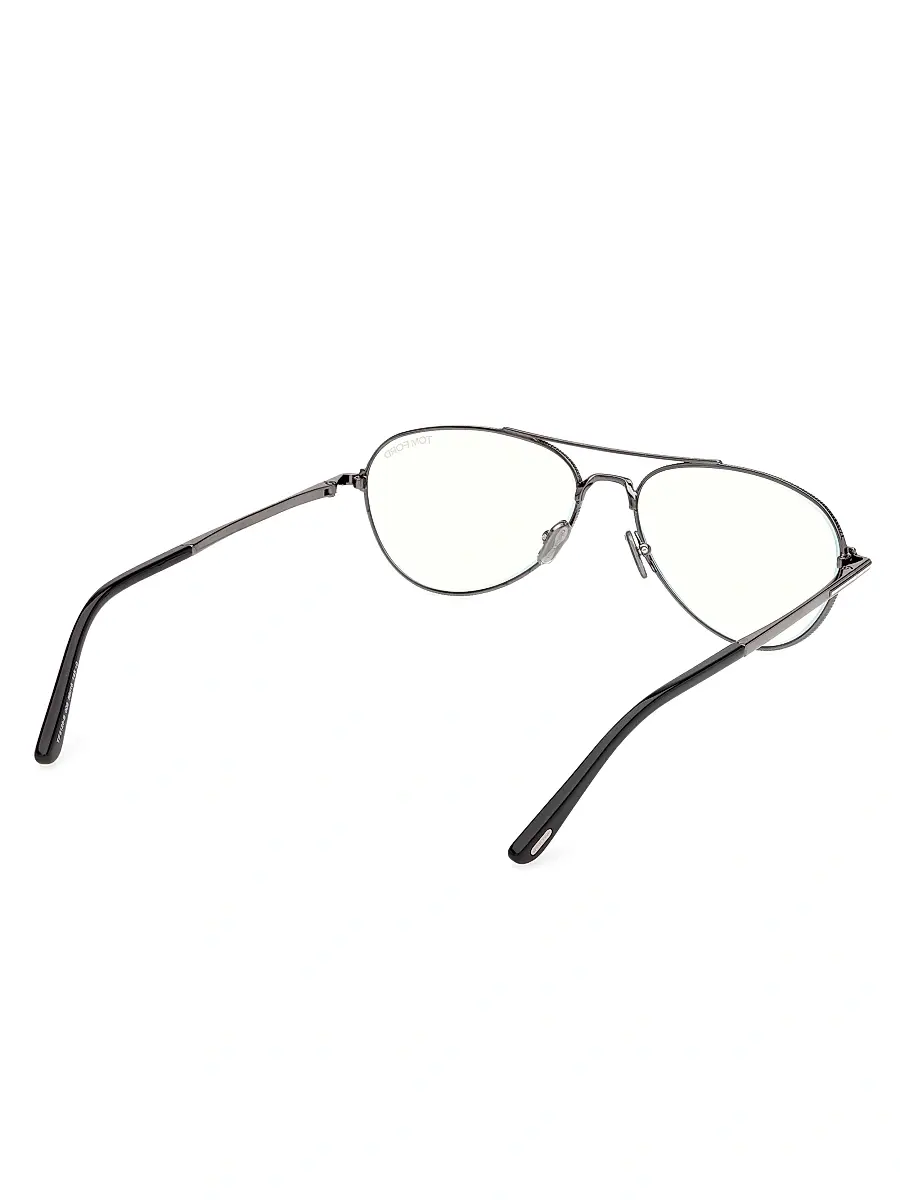 Tom Ford Women's 56MM Blue Block Aviator Glasses | Thumbnail 6