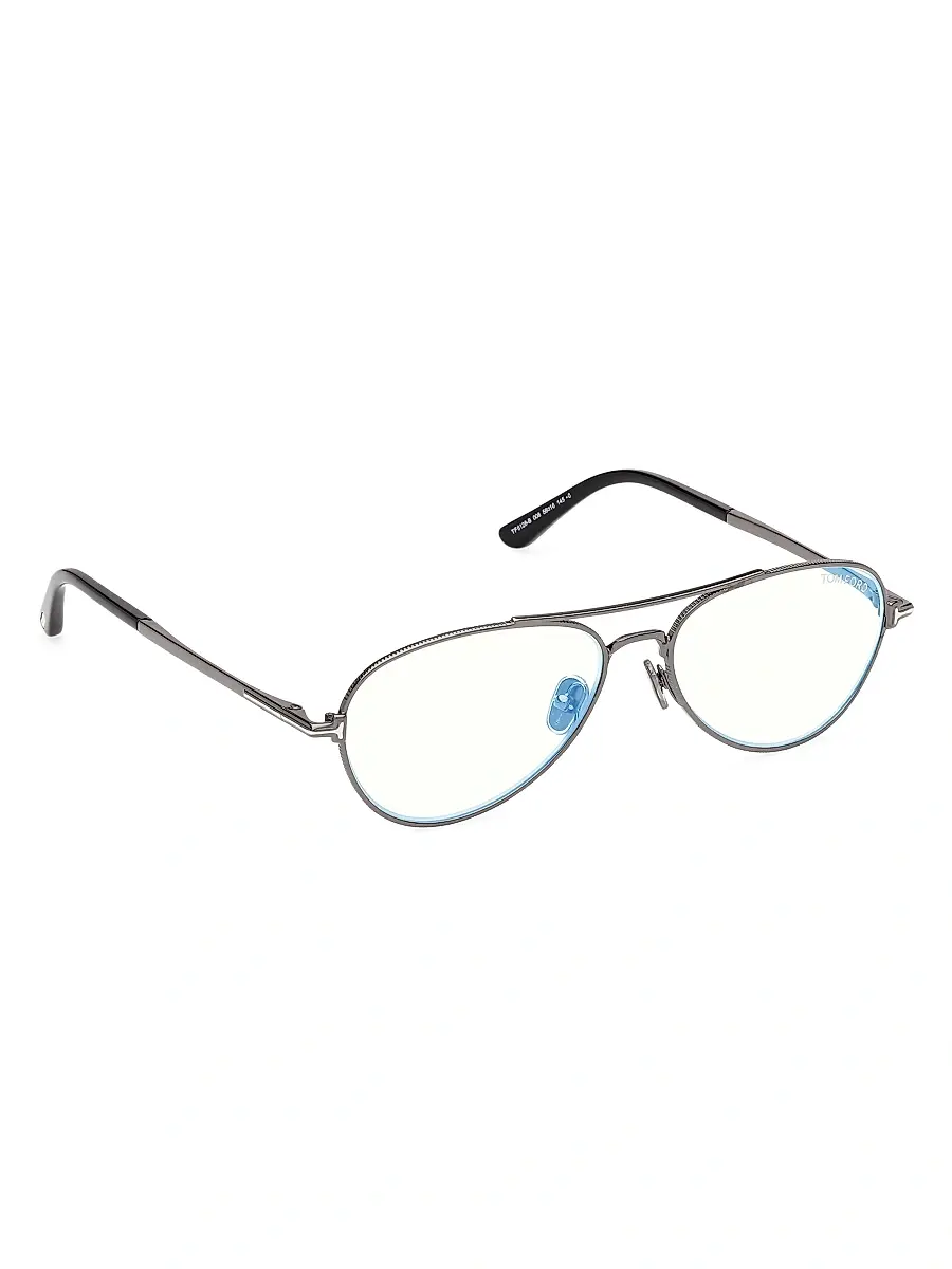 Tom Ford Women's 56MM Blue Block Aviator Glasses | Thumbnail 8