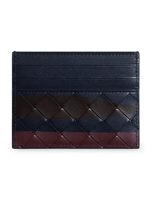 Men's Intrecciato Leather Card Case