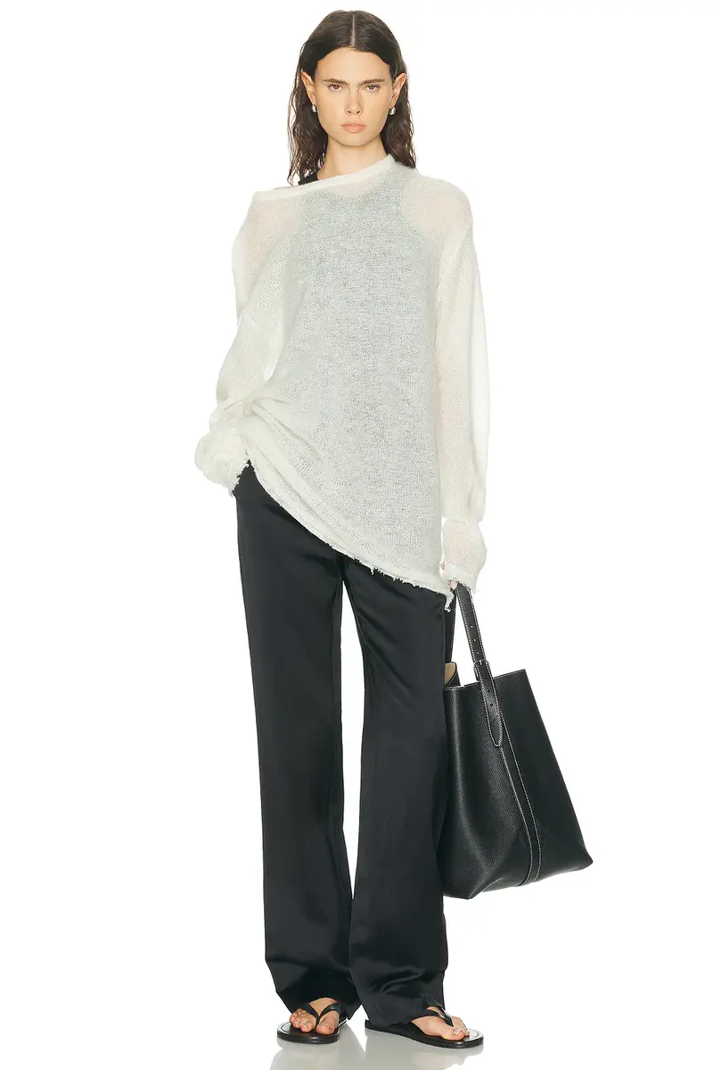 TOTEME Easy Undone Edge Trouser | Thumbnail 5 TOTEME Easy Undone Edge Trouser | Thumbnail 5