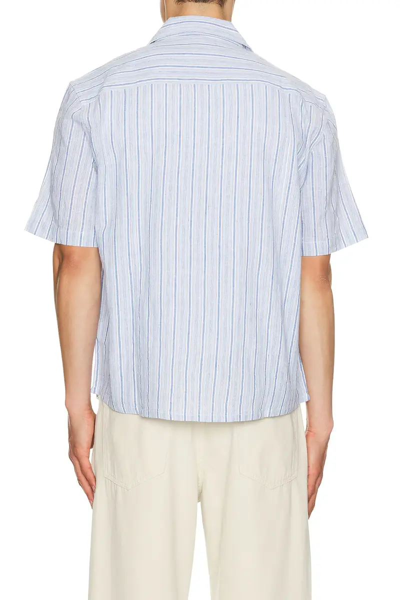 Corridor Linen Broadstripe Short Sleeve Shirt | Thumbnail 2