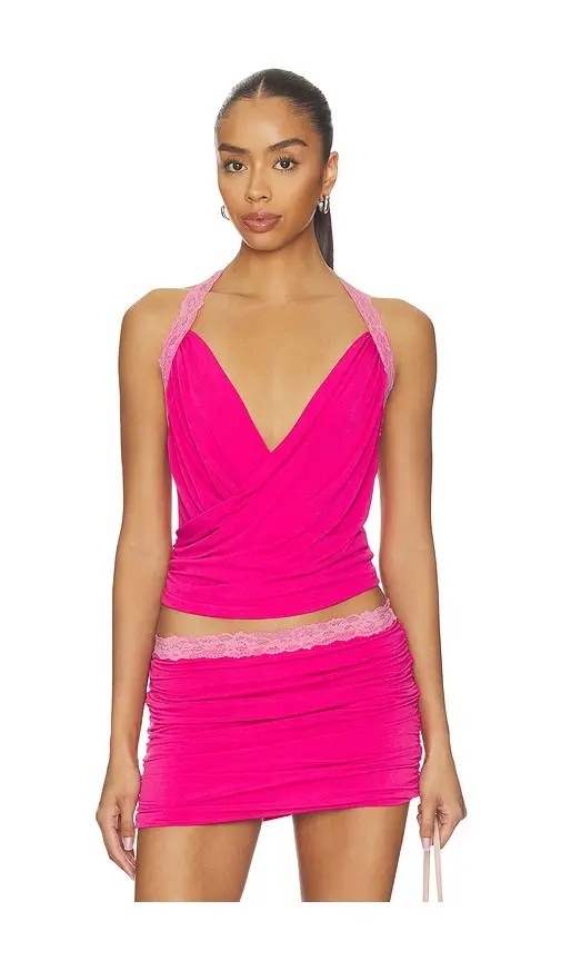 Tiger Mist Persi Cross Front Cowl Top | Image 1 Tiger Mist Persi Cross Front Cowl Top | Image 1