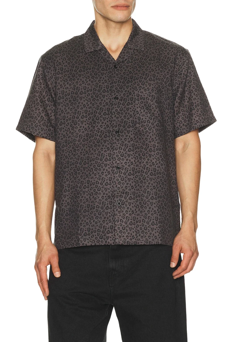 Black Cat Button Up Shirt