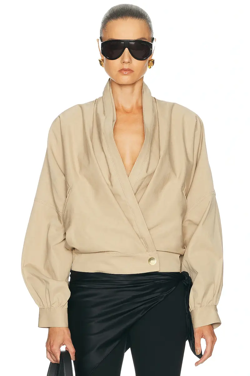 DARKPARK Franca Light Cotton Bomber Jacket | Image 1 DARKPARK Franca Light Cotton Bomber Jacket | Image 1