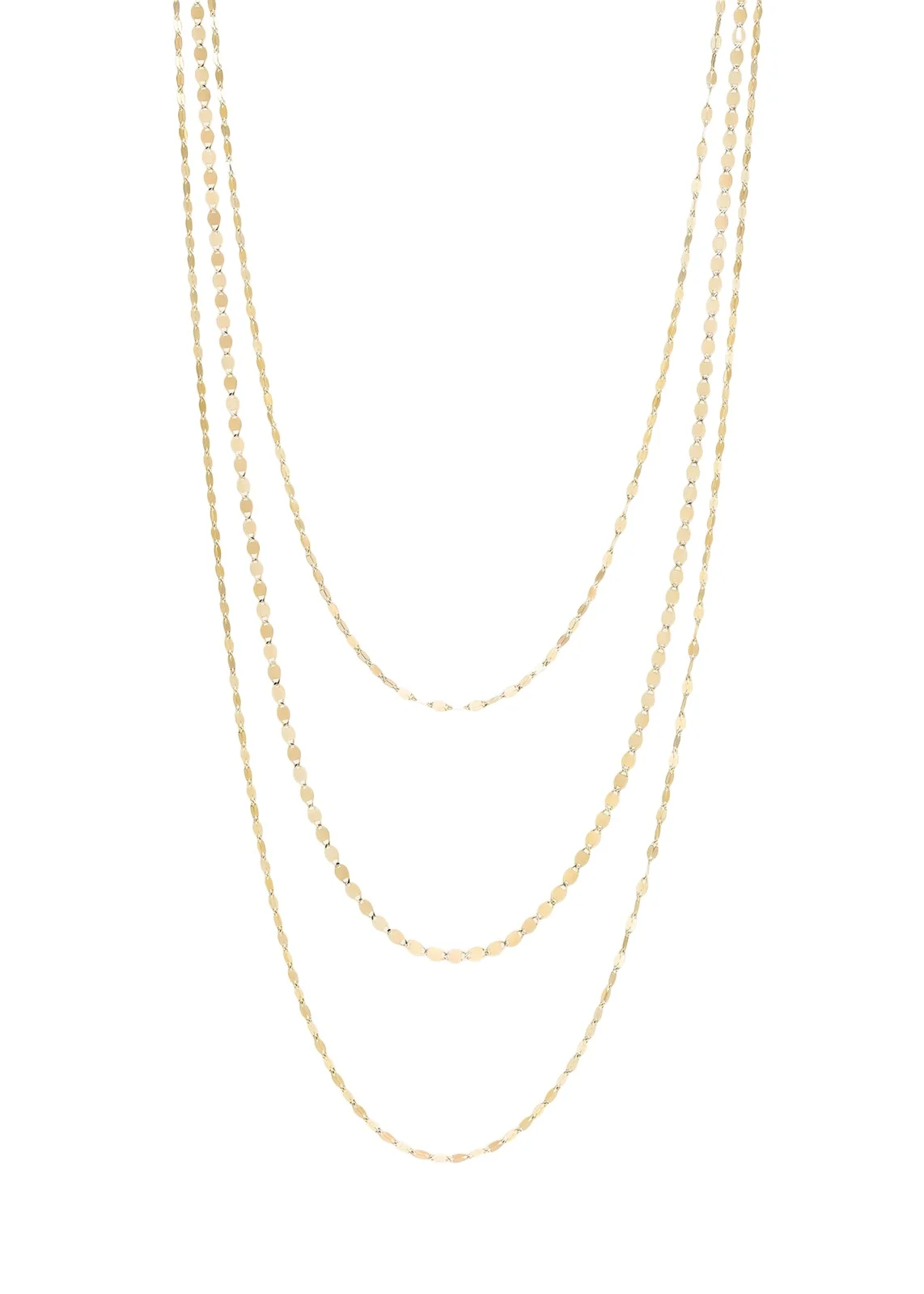 14K Gold Triple-Strand Blake & Petite Nude Necklace