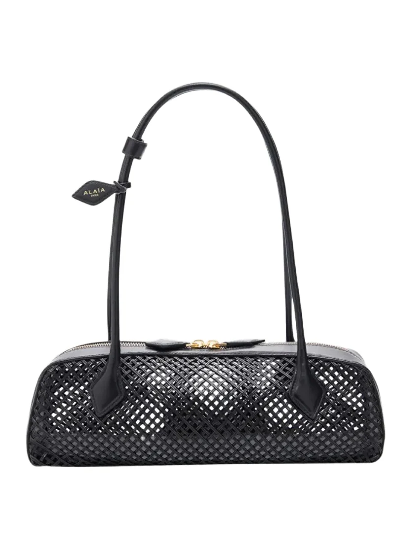 Le Teckel Medium Leather Net Shoulder Bag Le Teckel Medium Leather Net Shoulder Bag