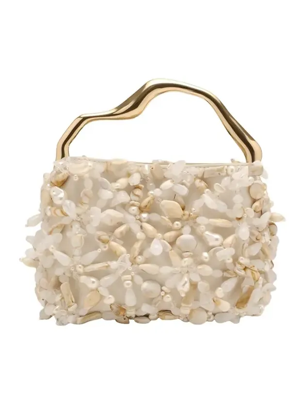 Cult Gaia Solene Mini Beaded Sculptural Top-Handle Bag