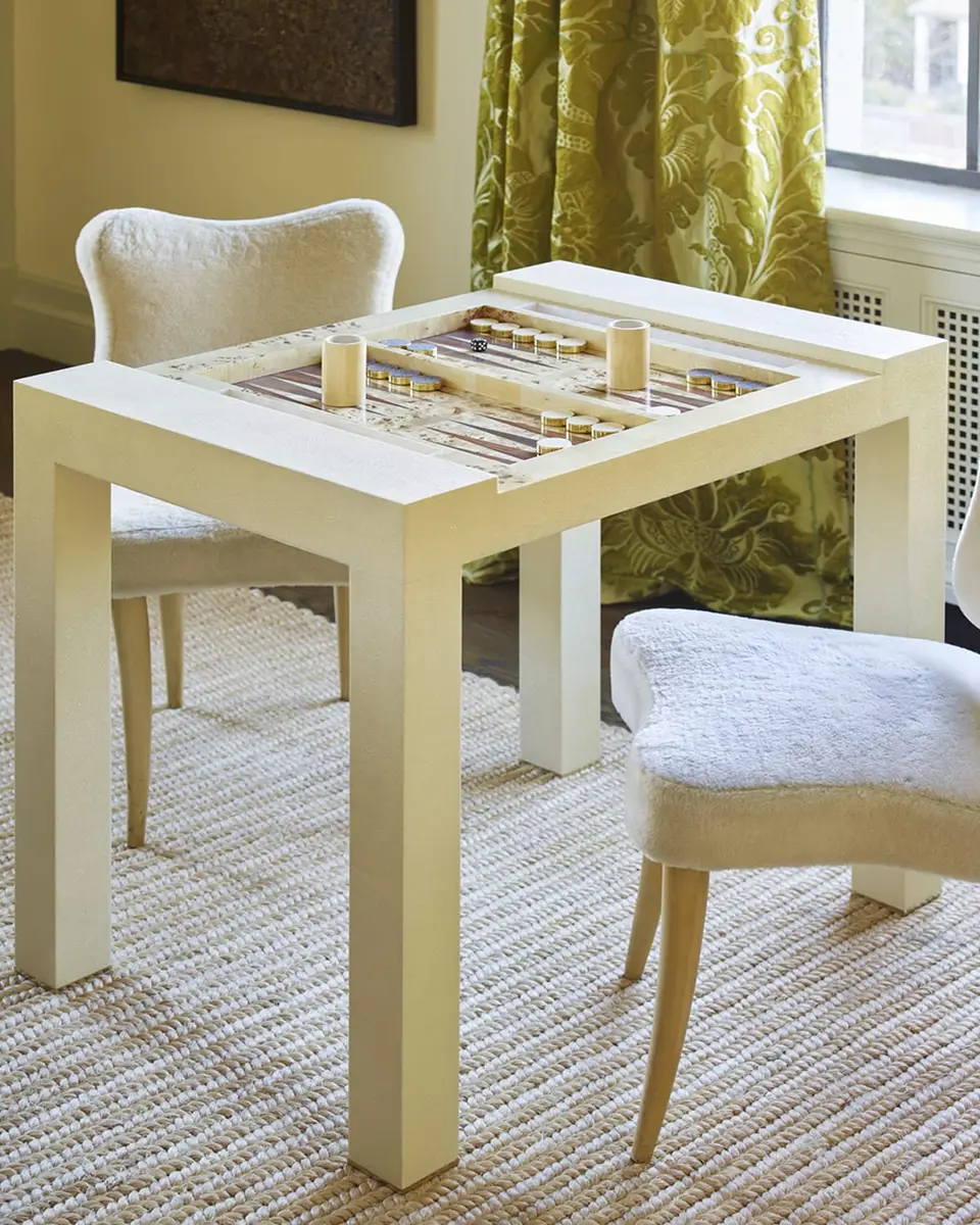 AERIN Faux Shagreen Game Table