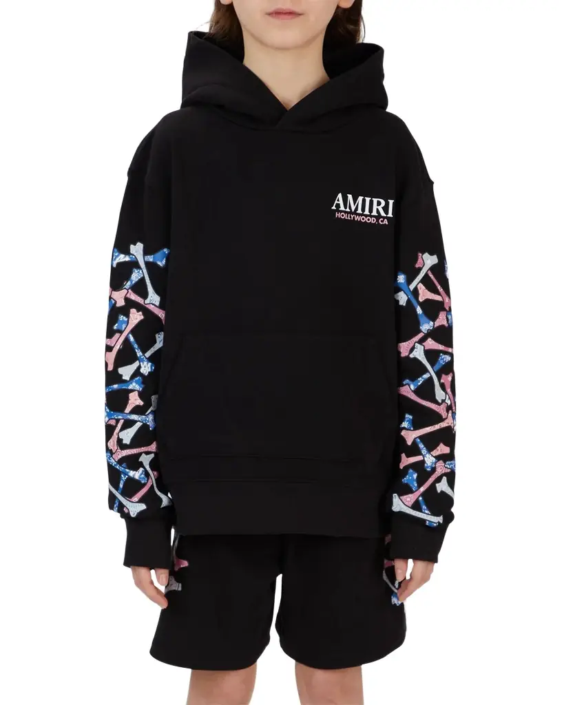 Amiri Boy's Bandana Bones Logo-Print Hoodie, Size 4-12 | Image 1 Amiri Boy's Bandana Bones Logo-Print Hoodie, Size 4-12 | Image 1