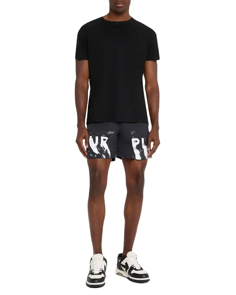 PURPLE Men 's Wordmark Logo Swim Shorts | Image 1 PURPLE Men 's Wordmark Logo Swim Shorts | Image 1