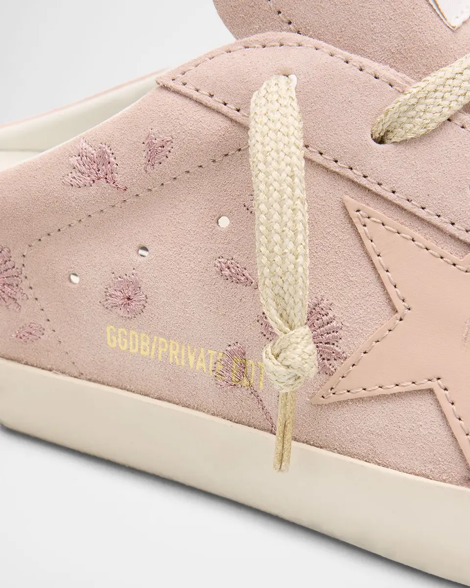 Golden Goose Super-Star Sabot Embroidered Suede Slide Sneakers | Thumbnail 5 Golden Goose Super-Star Sabot Embroidered Suede Slide Sneakers | Thumbnail 5