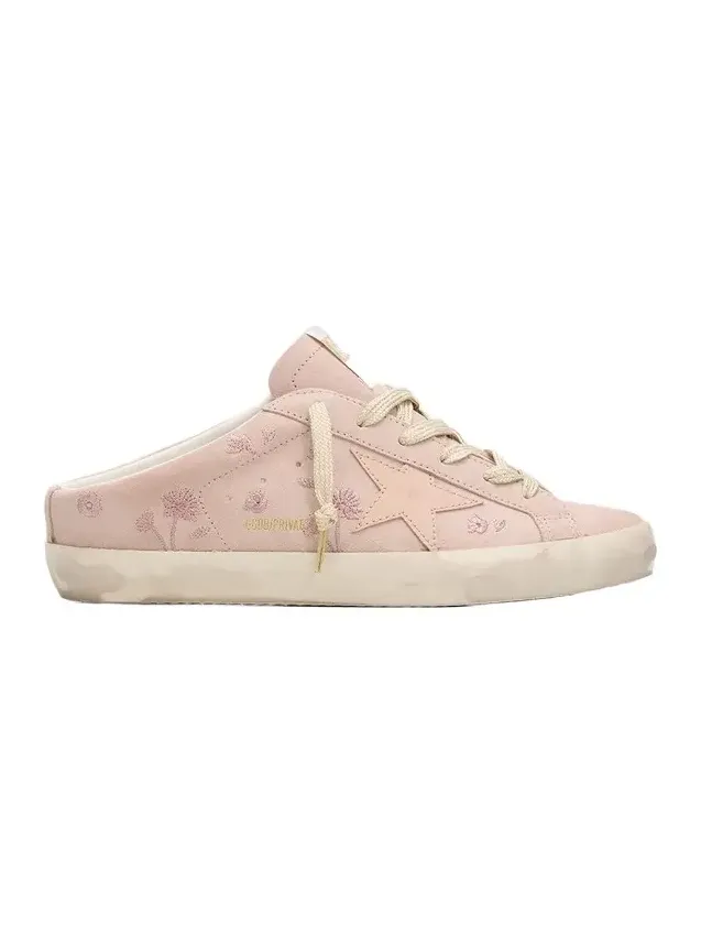 Super-Star Sabot Embroidered Suede Slide Sneakers Super-Star Sabot Embroidered Suede Slide Sneakers