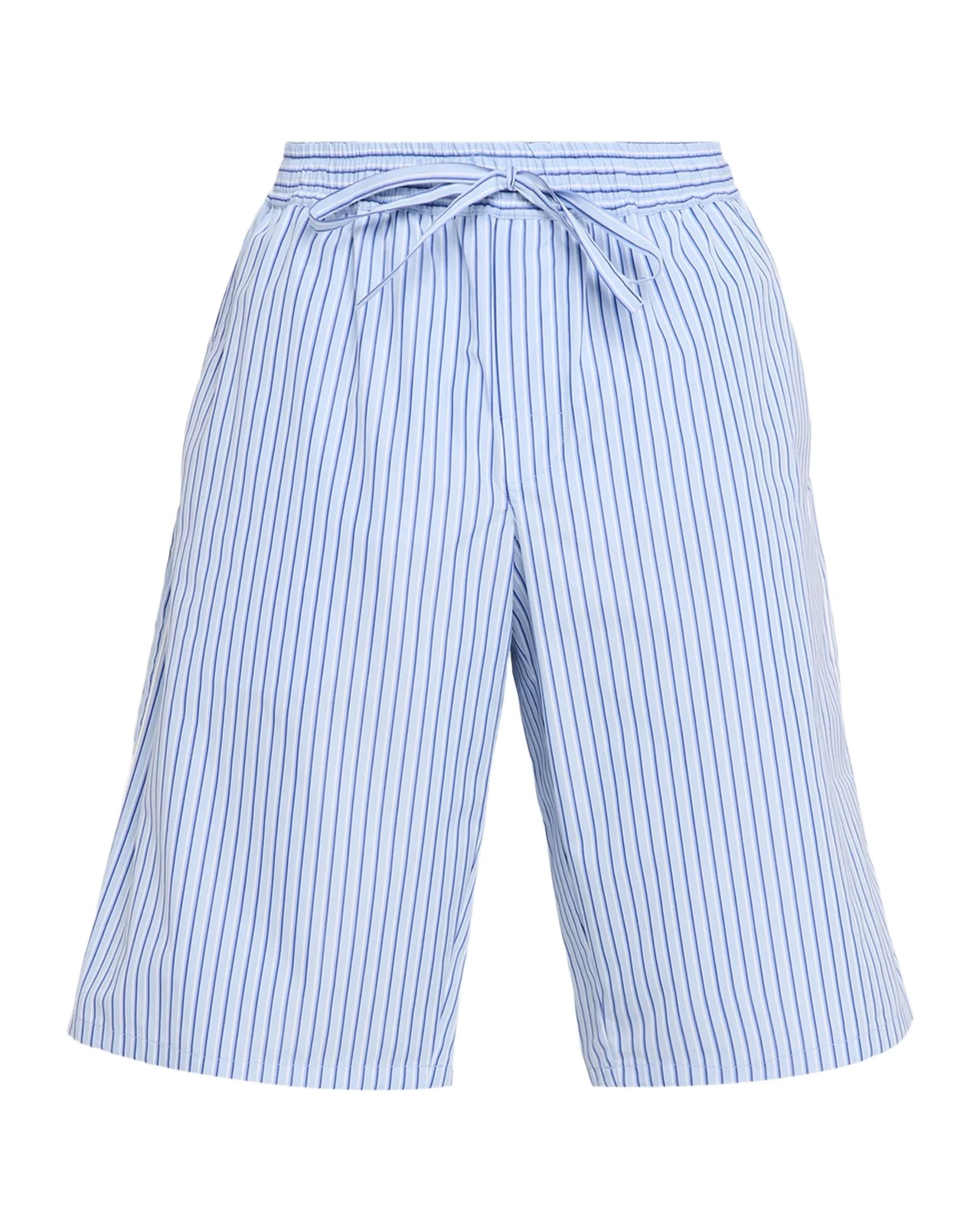 Men's Cotton and Silk Pinstripe Poplin Drawstring Shorts Men's Cotton and Silk Pinstripe Poplin Drawstring Shorts