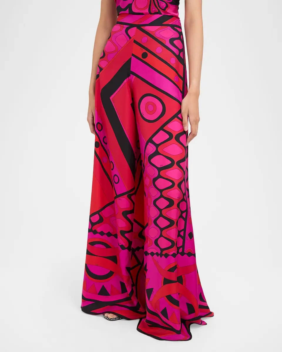 Pucci Vivara Silk Twill Wide-Leg Pants | Thumbnail 3