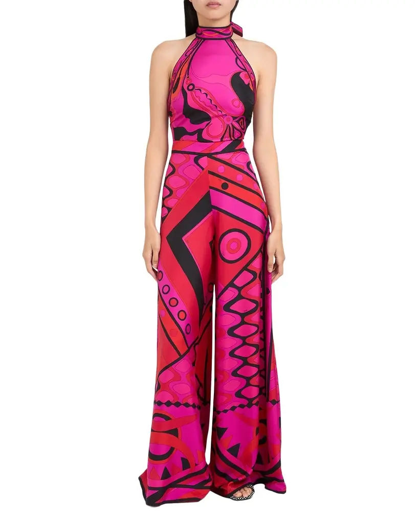 Pucci Vivara Silk Twill Wide-Leg Pants | Image 1 Pucci Vivara Silk Twill Wide-Leg Pants | Image 1