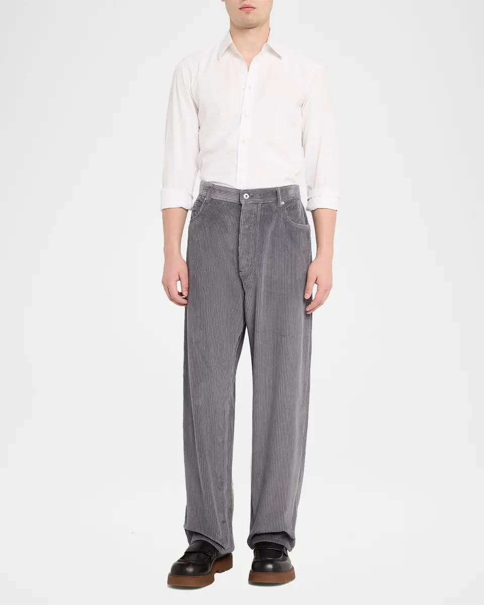 Bottega Veneta Men's Cotton Corduroy Relaxed Straight-Leg Pants | Thumbnail 2