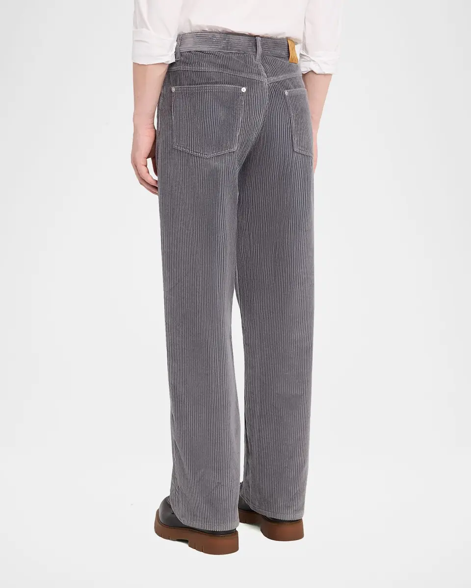 Bottega Veneta Men's Cotton Corduroy Relaxed Straight-Leg Pants | Thumbnail 3