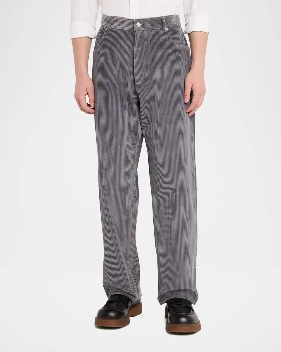Bottega Veneta Men's Cotton Corduroy Relaxed Straight-Leg Pants | Thumbnail 4