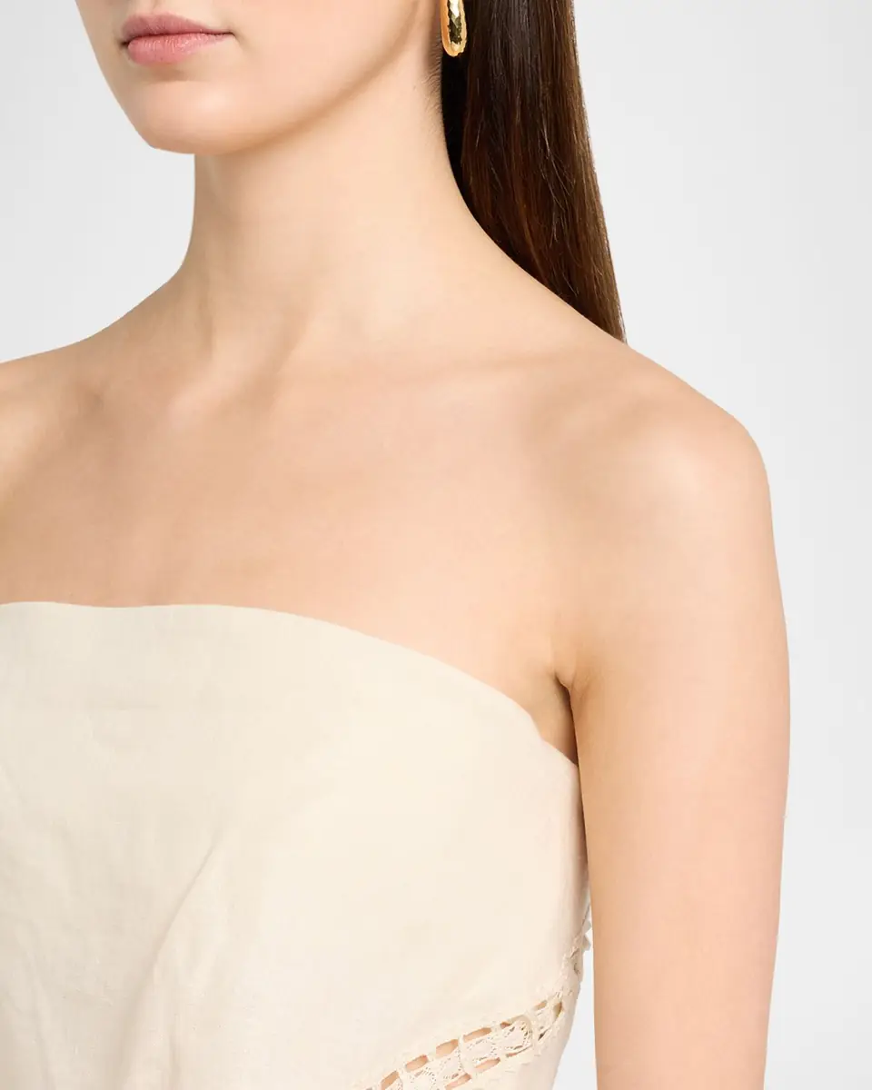 Simkhai Lahni Strapless Linen Lace Top | Thumbnail 5 Simkhai Lahni Strapless Linen Lace Top | Thumbnail 5