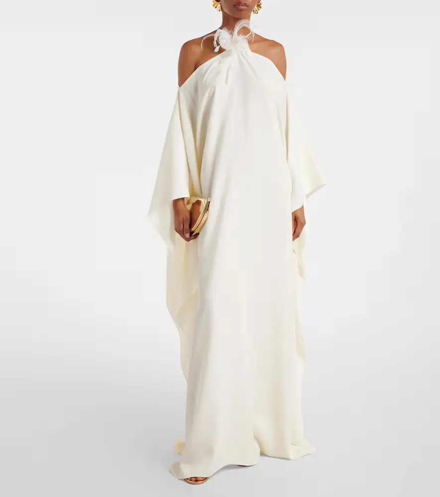 Taller Marmo Feather-trimmed off-shoulder gown | Thumbnail 5 Taller Marmo Feather-trimmed off-shoulder gown | Thumbnail 5
