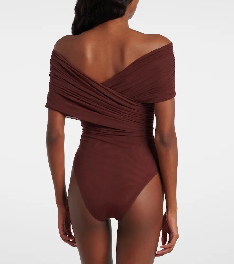SIR. Jacques gathered off-shoulder bodysuit | Thumbnail 4
