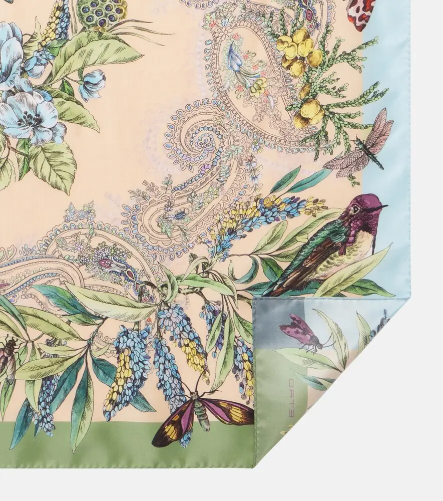 Etro Norma floral silk scarf | Thumbnail 2