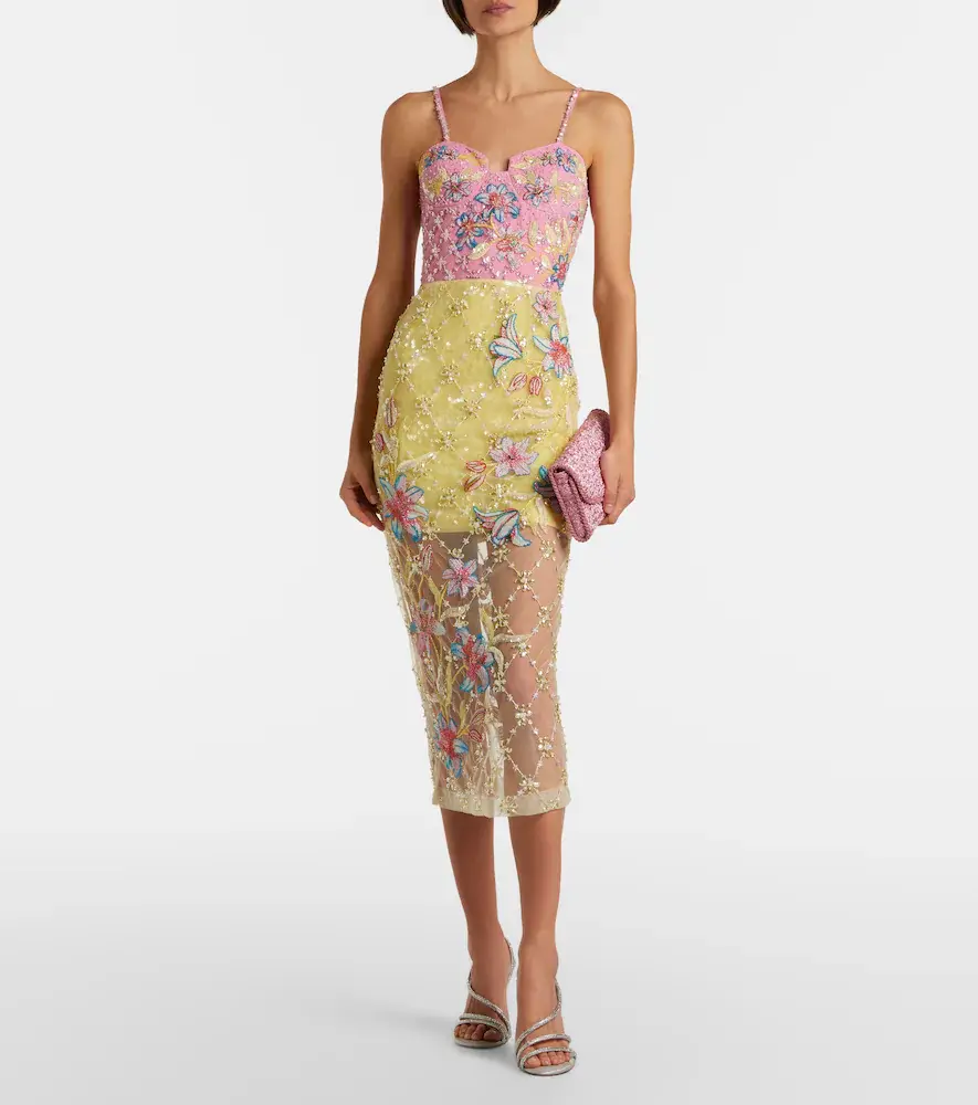 La Fuori Là Fuori Embellished floral cocktail dress | Thumbnail 2 La Fuori Là Fuori Embellished floral cocktail dress | Thumbnail 2