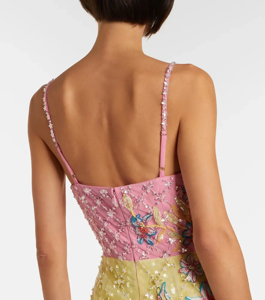 La Fuori Là Fuori Embellished floral cocktail dress | Thumbnail 3 La Fuori Là Fuori Embellished floral cocktail dress | Thumbnail 3