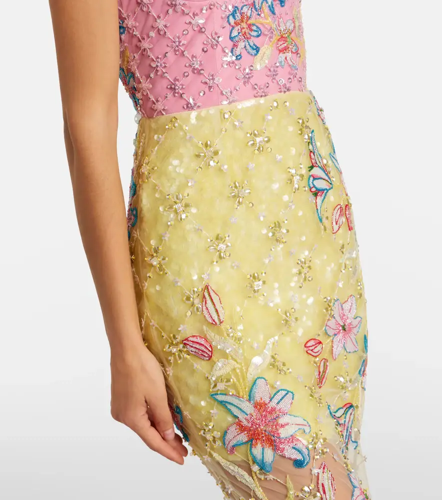 La Fuori Là Fuori Embellished floral cocktail dress | Thumbnail 6 La Fuori Là Fuori Embellished floral cocktail dress | Thumbnail 6