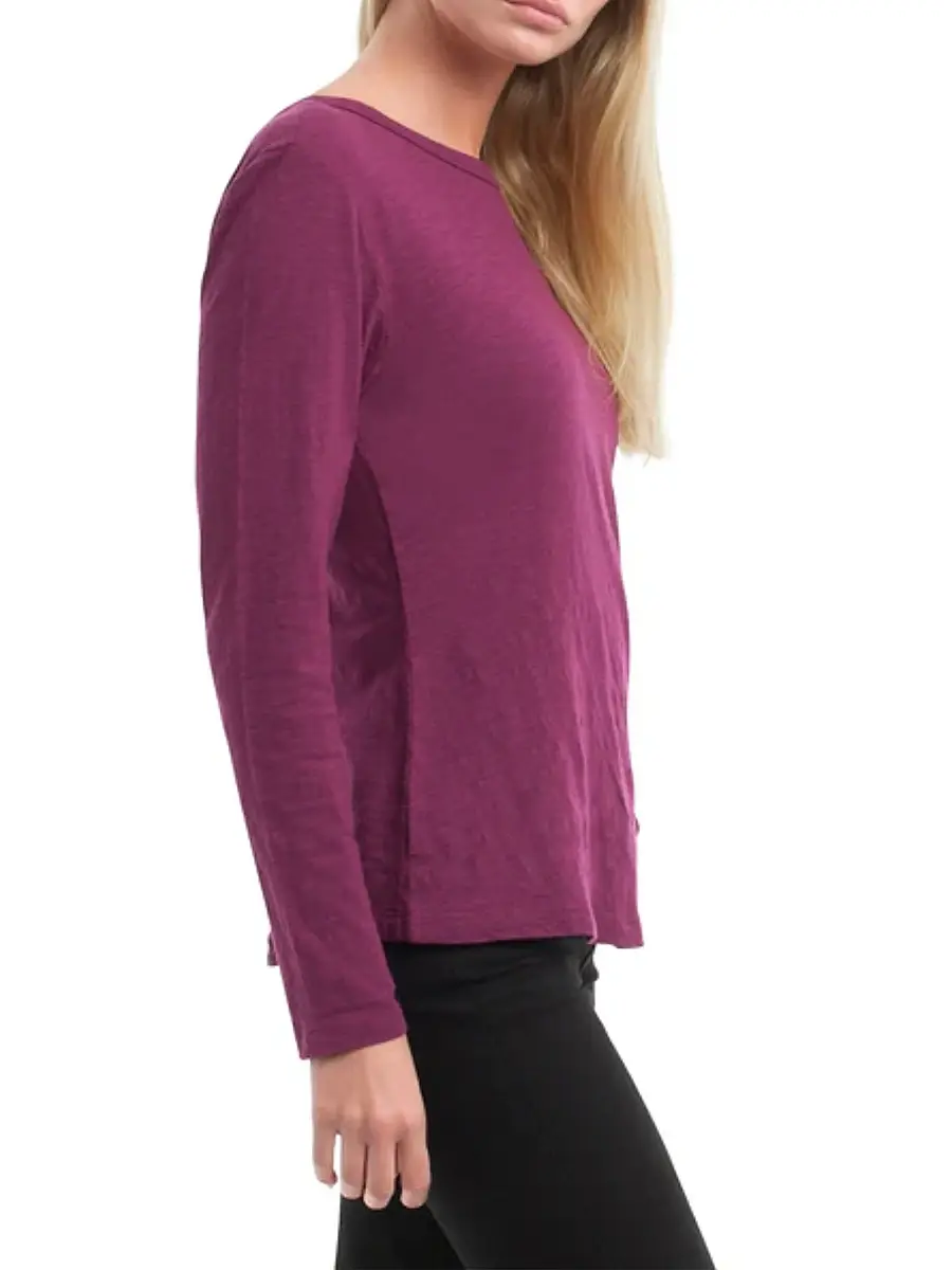 Wilt Women's Long Sleeve Ruched Side T-Shirt - Magenta Purple | Thumbnail 3 Wilt Women's Long Sleeve Ruched Side T-Shirt - Magenta Purple | Thumbnail 3