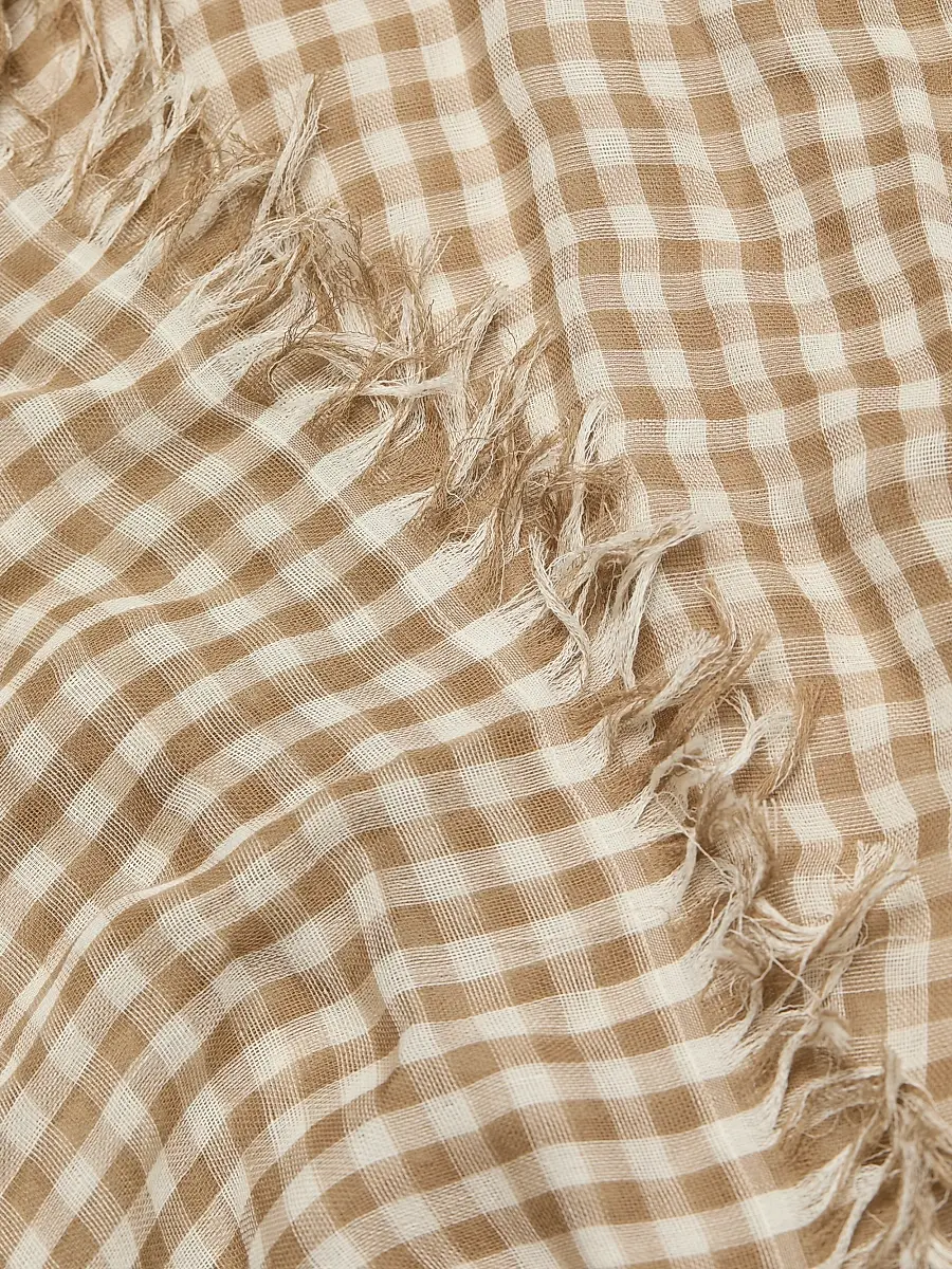 Vince Women's Gingham Cotton Scarf | Thumbnail 3 Vince Women's Gingham Cotton Scarf | Thumbnail 3