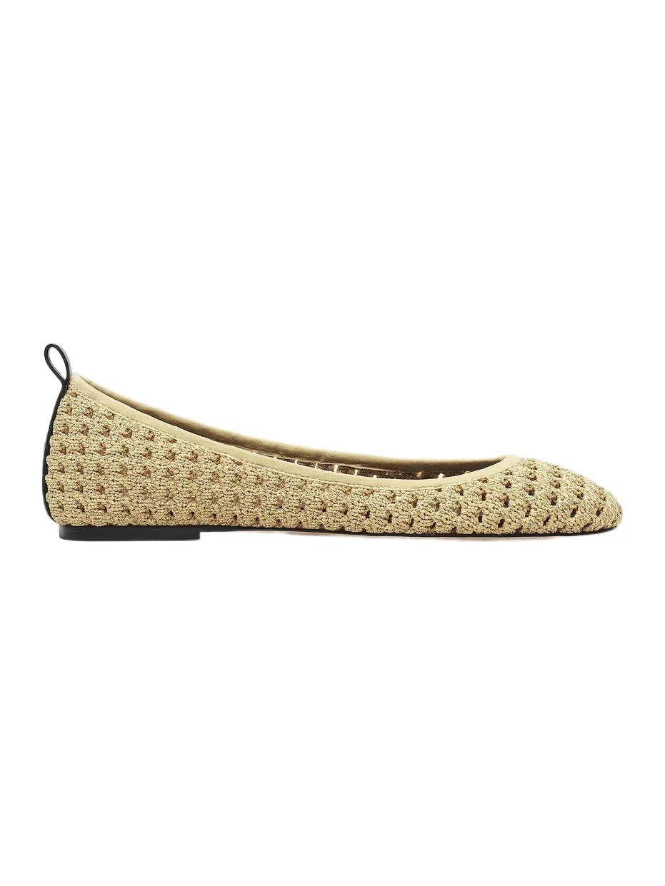 Women's The Crochet Lace-Up Ballerina Flats Women's The Crochet Lace-Up Ballerina Flats