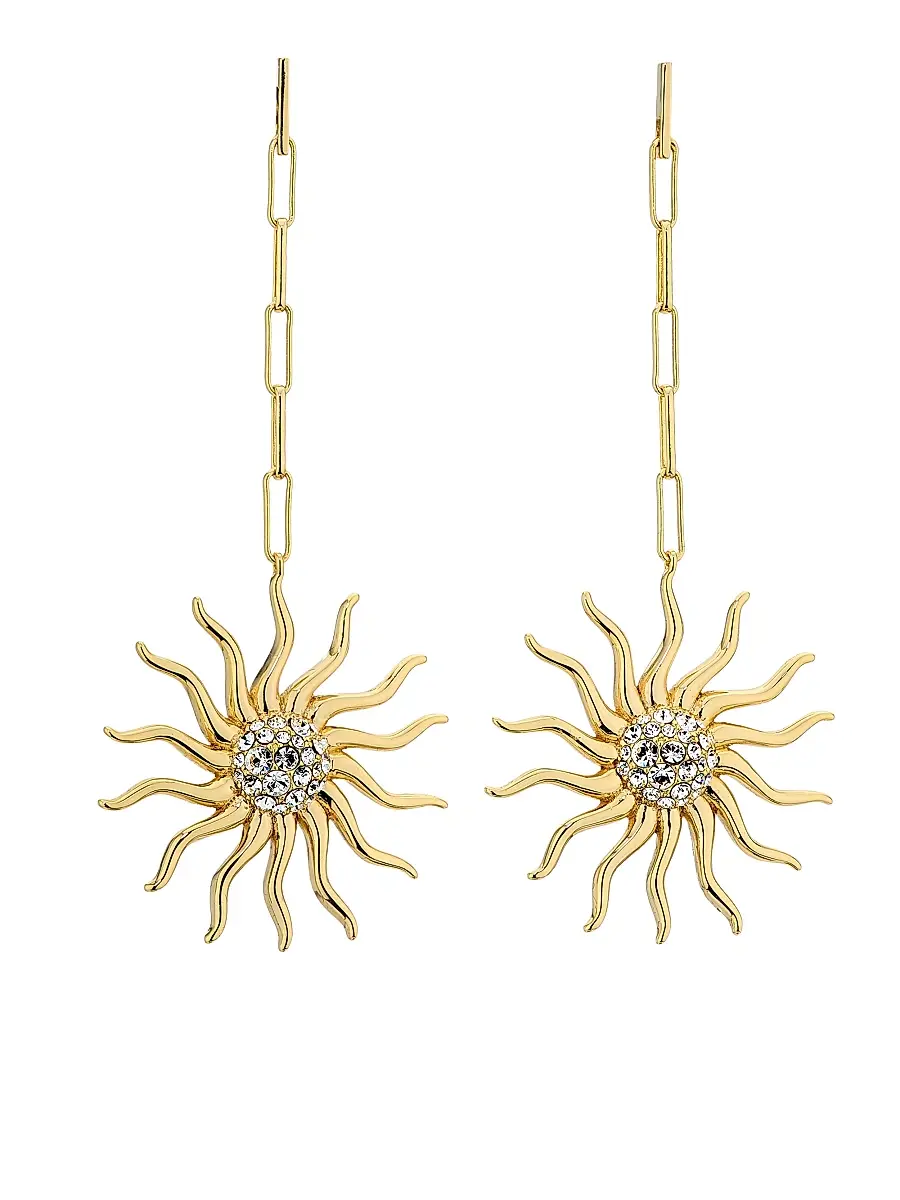 Women's Serra Goldtone & Cubic Zirconia Sun Drop Earrings - Gold Women's Serra Goldtone & Cubic Zirconia Sun Drop Earrings - Gold