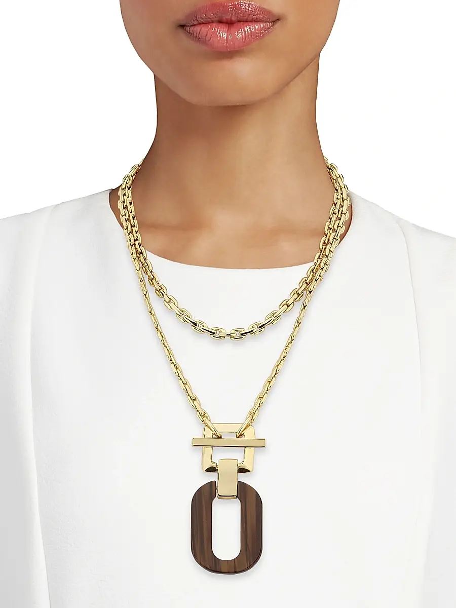 Ramy Brook Women's Lucia Goldtone & Resin Pendant Necklace | Thumbnail 2