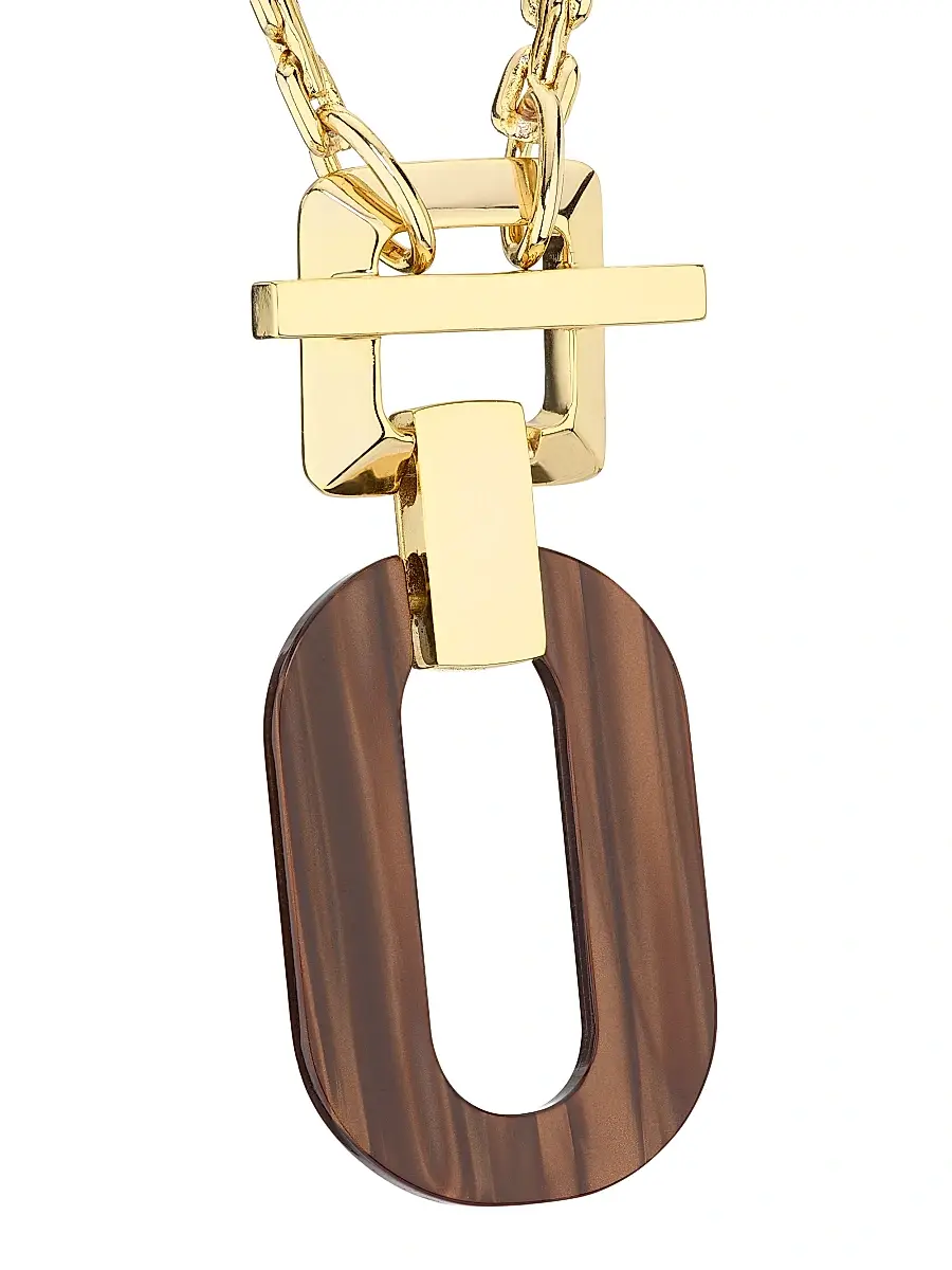 Ramy Brook Women's Lucia Goldtone & Resin Pendant Necklace | Thumbnail 3