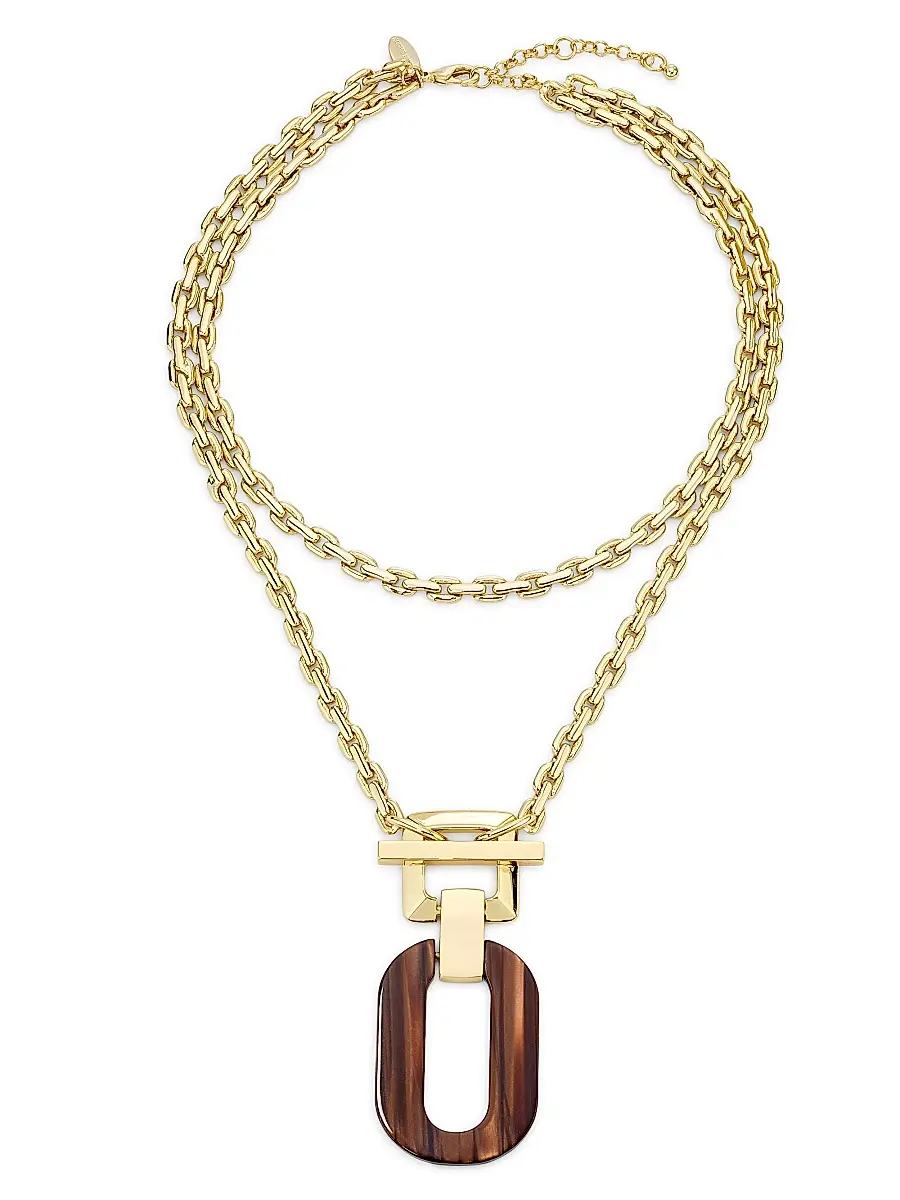 Ramy Brook Women's Lucia Goldtone & Resin Pendant Necklace