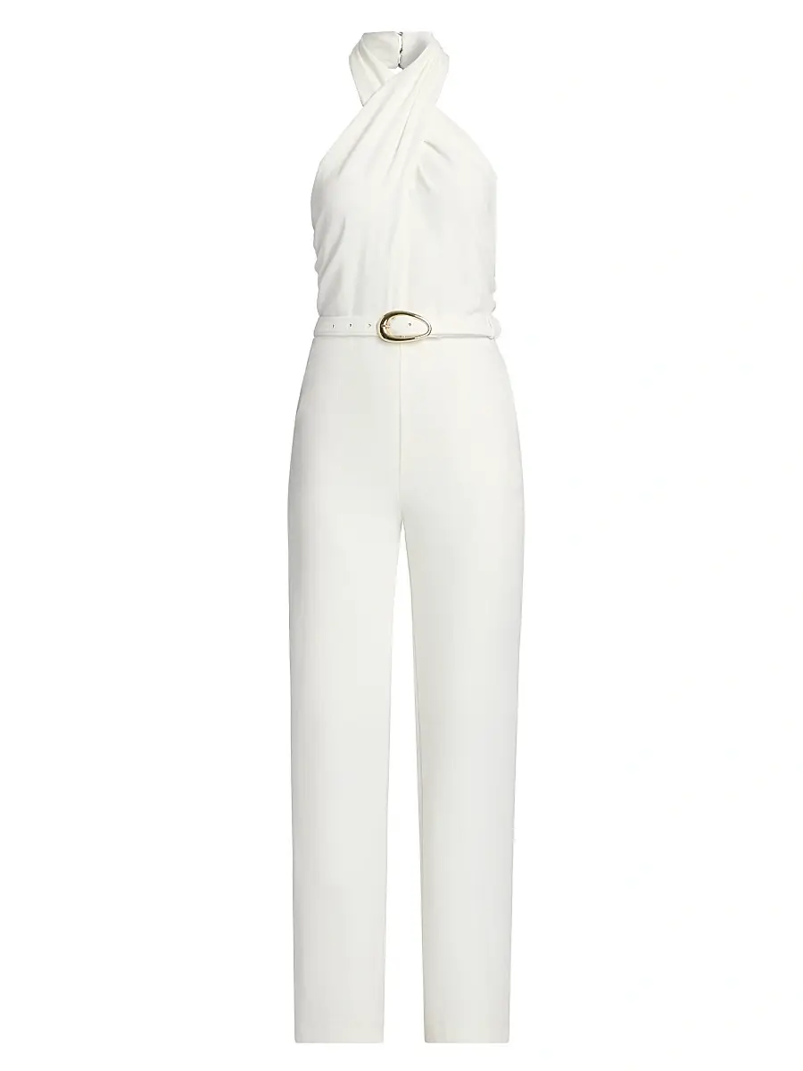 Generation Love Women's Hallie Lightweight Crepe Jumpsuit - White | Image 1 Generation Love Women's Hallie Lightweight Crepe Jumpsuit - White | Image 1