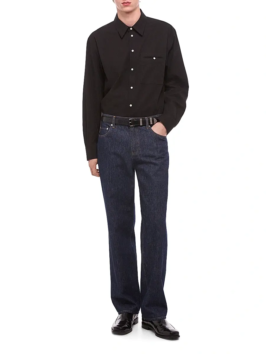 Helmut Lang Men's Mid-Rise Slim-Fit Straight-Leg Jeans | Thumbnail 2 Helmut Lang Men's Mid-Rise Slim-Fit Straight-Leg Jeans | Thumbnail 2