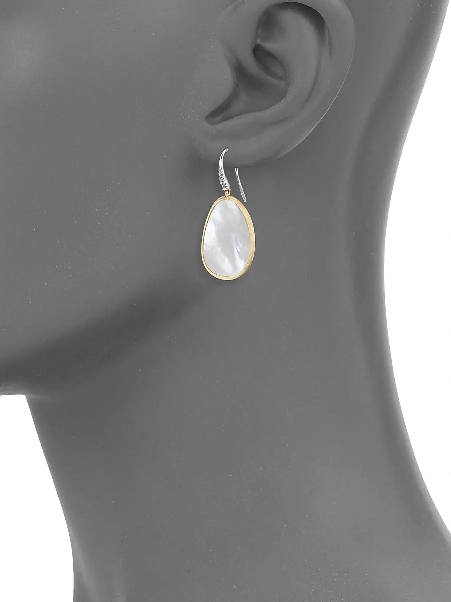 MARCO BICEGO Lunaria Diamond, Mother-Of-Pearl & 18K Yellow Gold Drop Earrings | Thumbnail 2