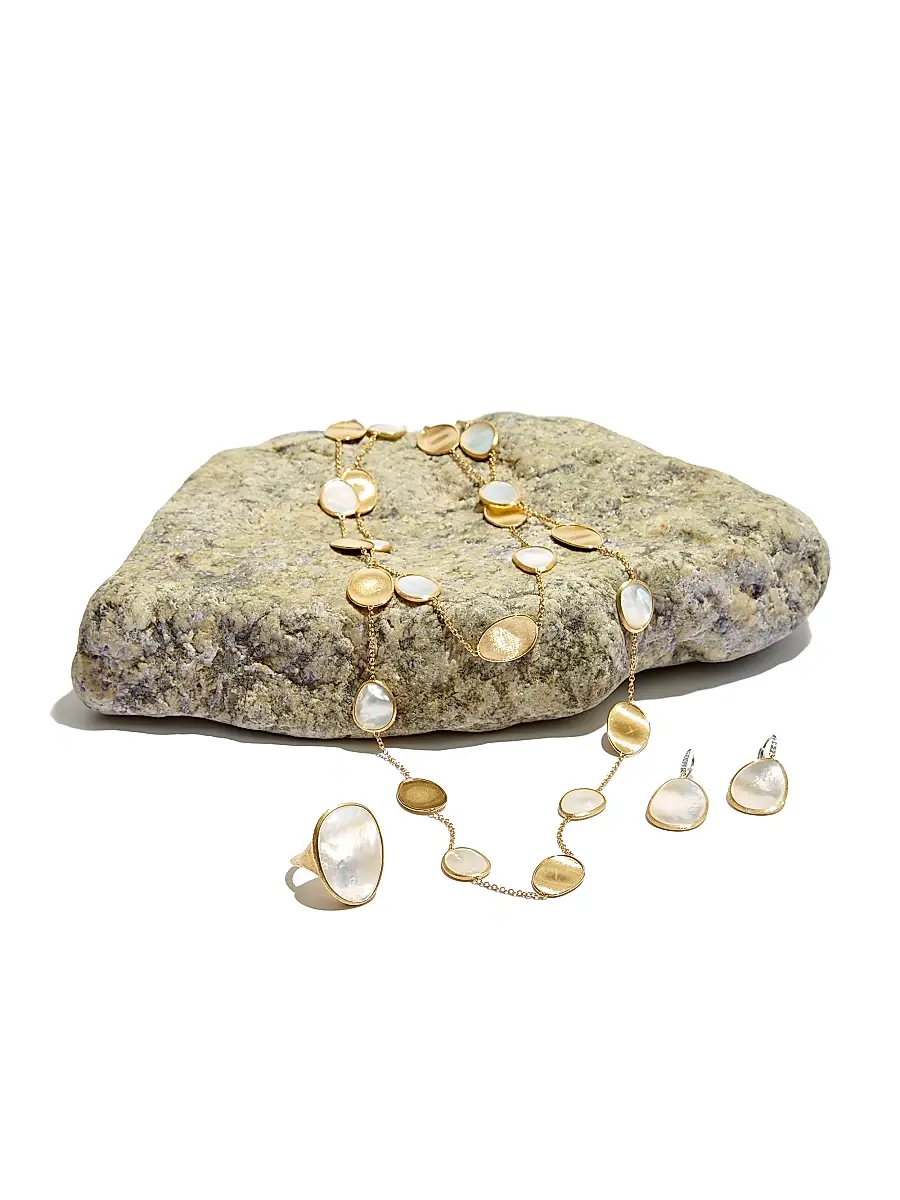 MARCO BICEGO Lunaria Diamond, Mother-Of-Pearl & 18K Yellow Gold Drop Earrings | Thumbnail 3