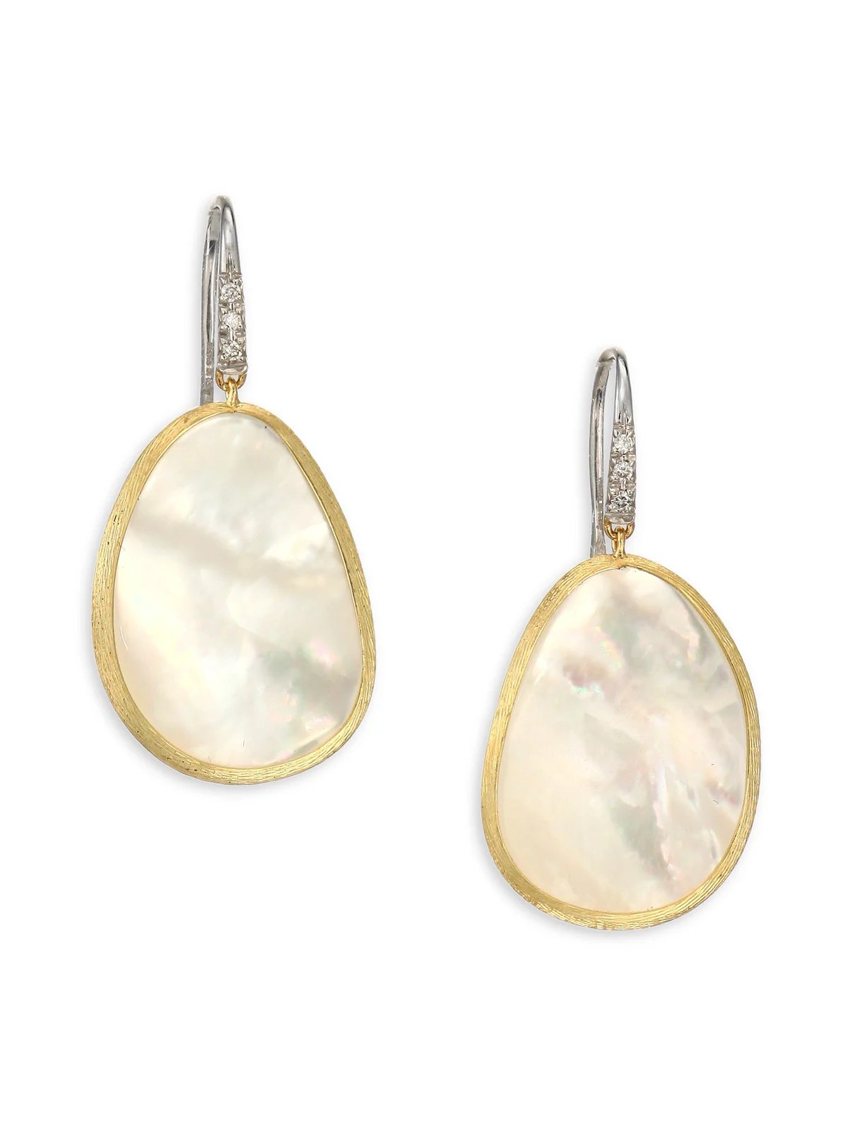 MARCO BICEGO Lunaria Diamond, Mother-Of-Pearl & 18K Yellow Gold Drop Earrings