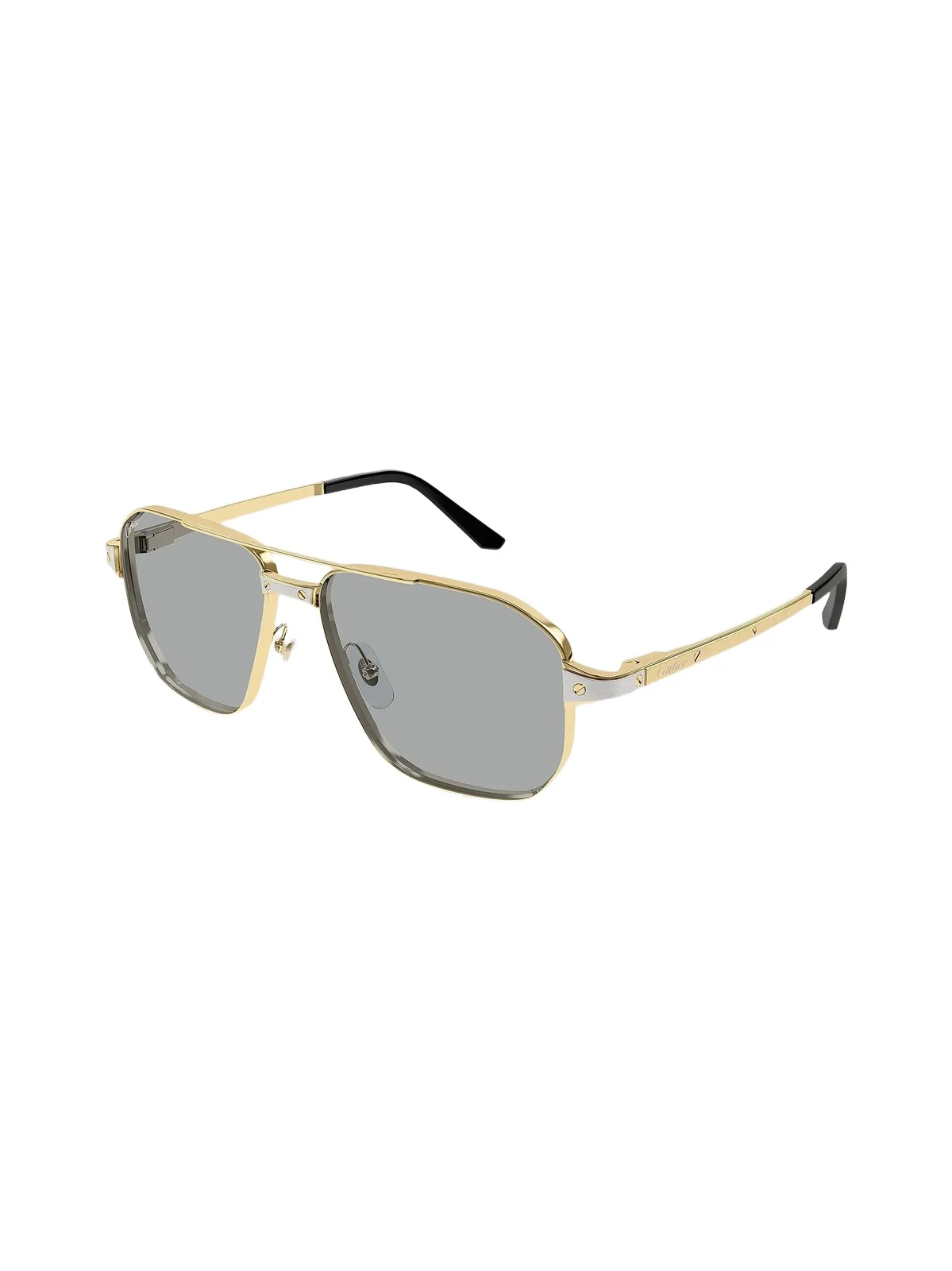 Cartier Men's Santos Evolution 59MM 24K-Gold-Plated & Platinum-Plated Metal Navigator Sunglasses
