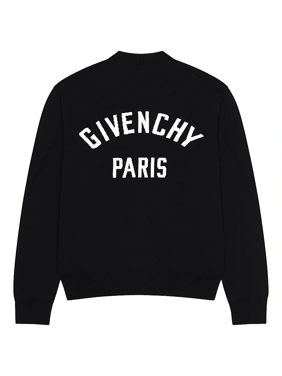 Givenchy Men's Couture Seam Cardigan in Knit - Black | Thumbnail 2 Givenchy Men's Couture Seam Cardigan in Knit - Black | Thumbnail 2